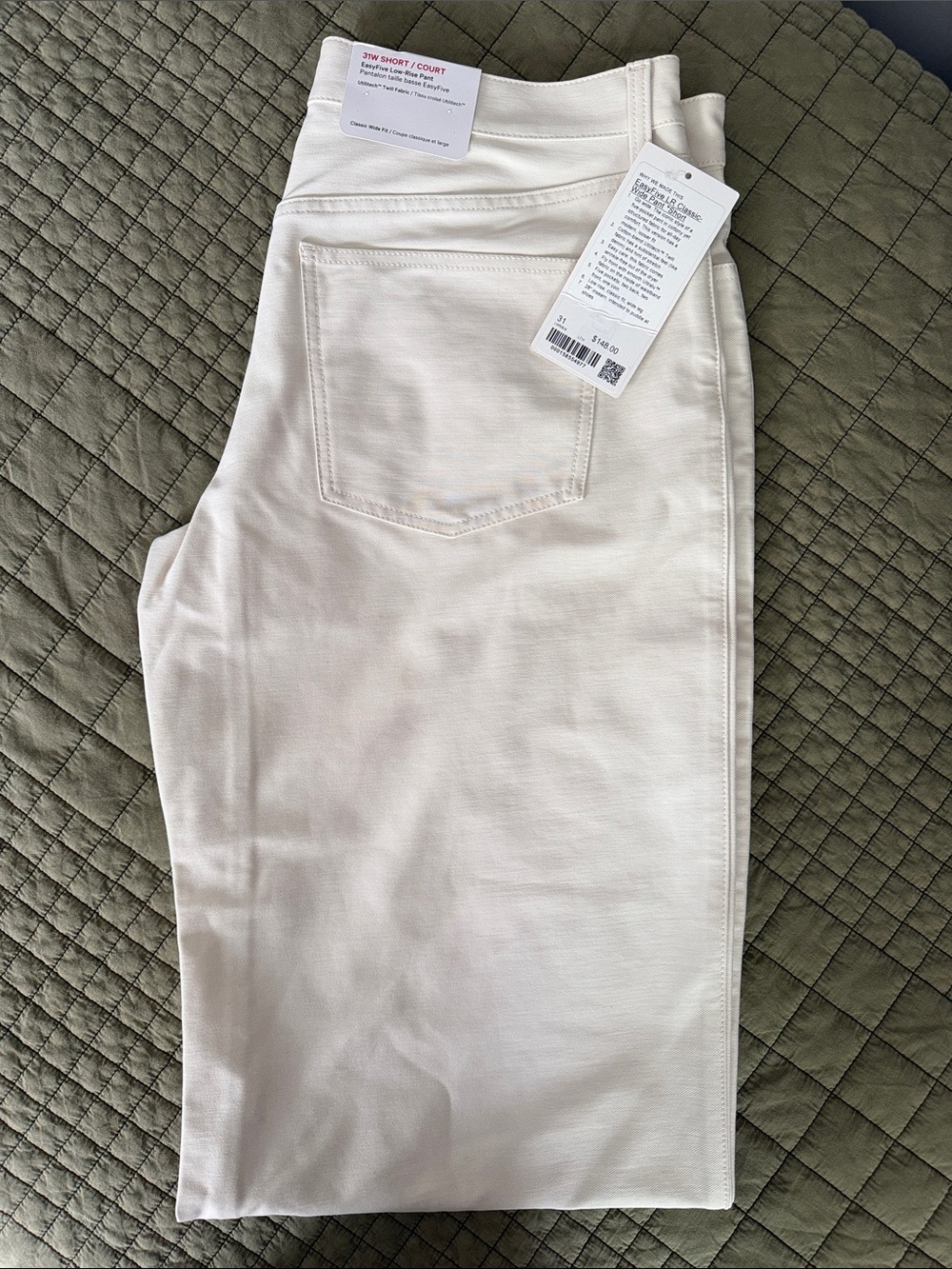 lululemon athletica Cream High-Rise Slim Jeans